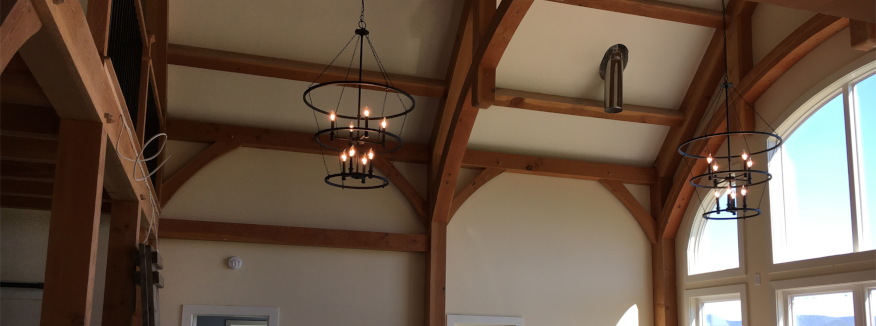 hanging chandelier lighting in home installed by licensed Virginia electrician